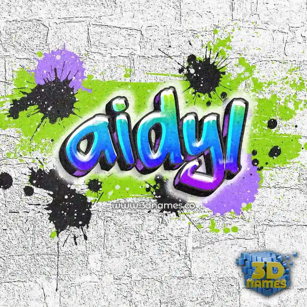 aidyl in Graffiti Grunge style - 3D name wallpaper