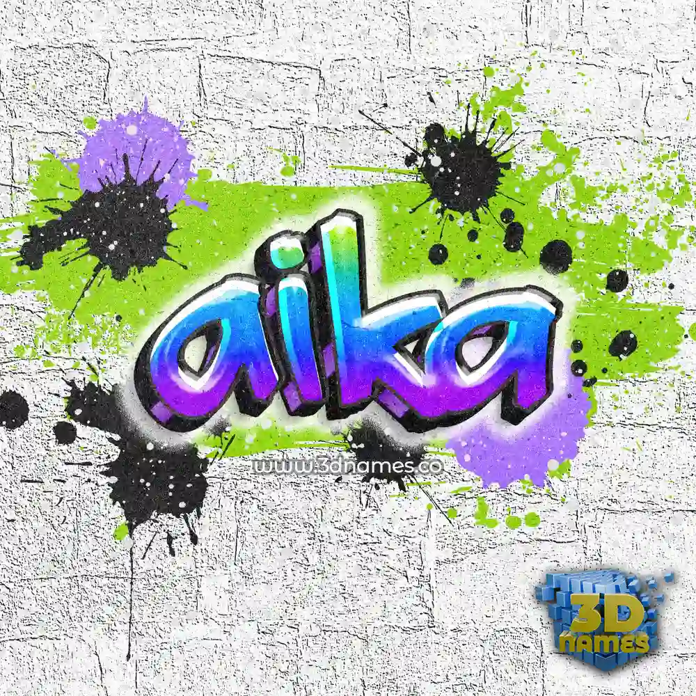 aika in Graffiti Grunge style - 3D name wallpaper