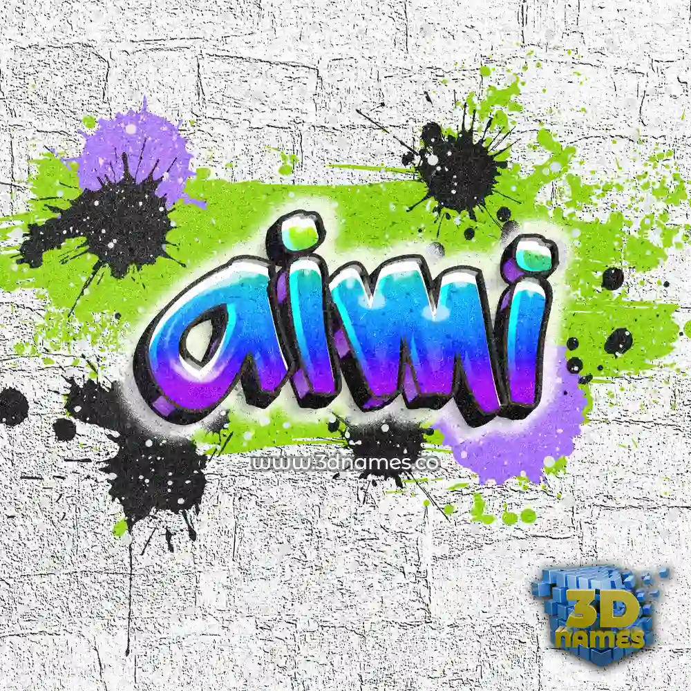 aimi in Graffiti Grunge style - 3D name wallpaper