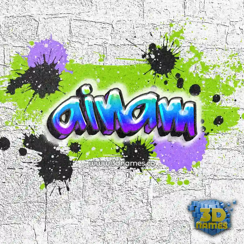 ainam in Graffiti Grunge style - 3D name wallpaper