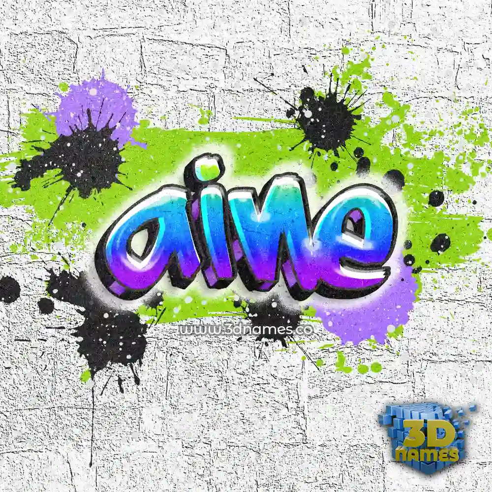aine in Graffiti Grunge style - 3D name wallpaper