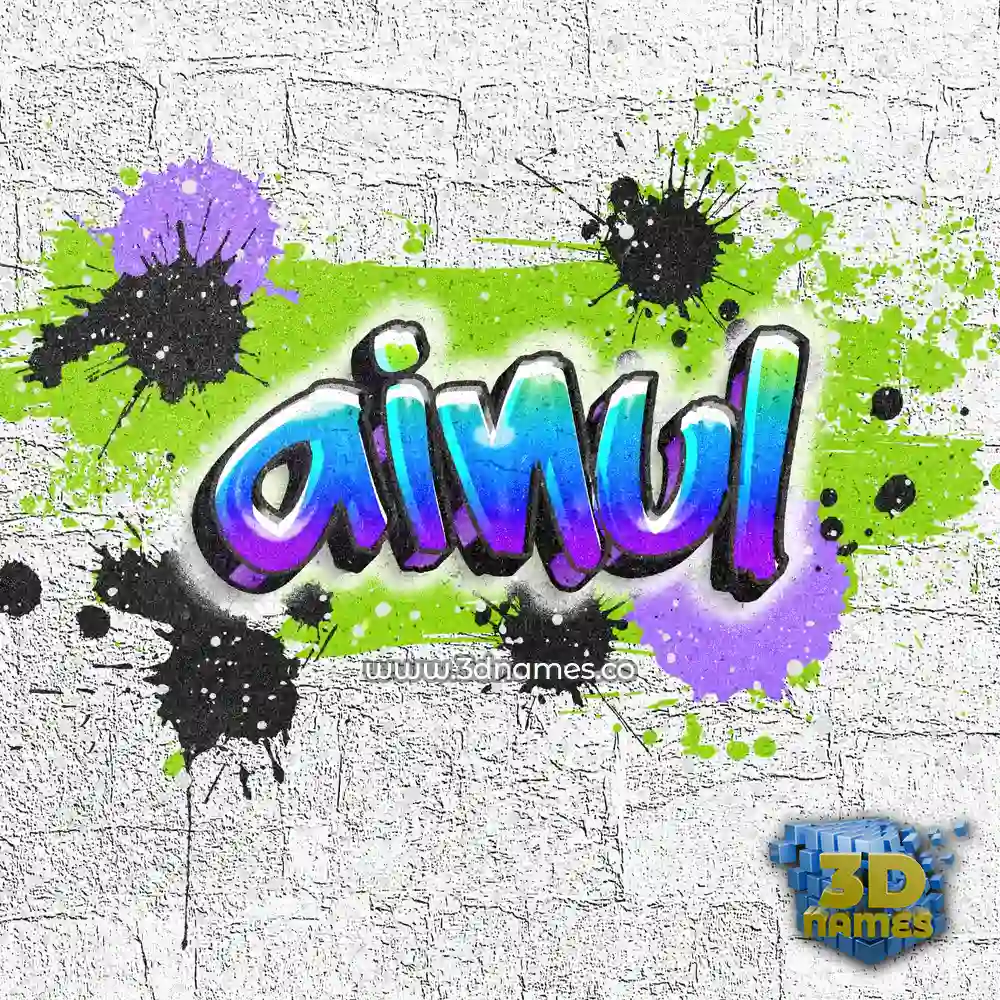 ainul in Graffiti Grunge style - 3D name wallpaper