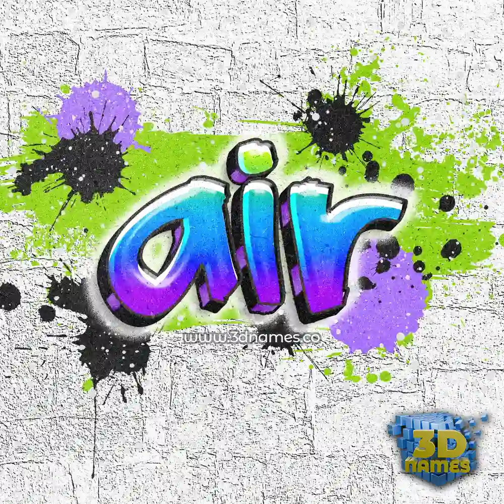 air in Graffiti Grunge style - 3D name wallpaper