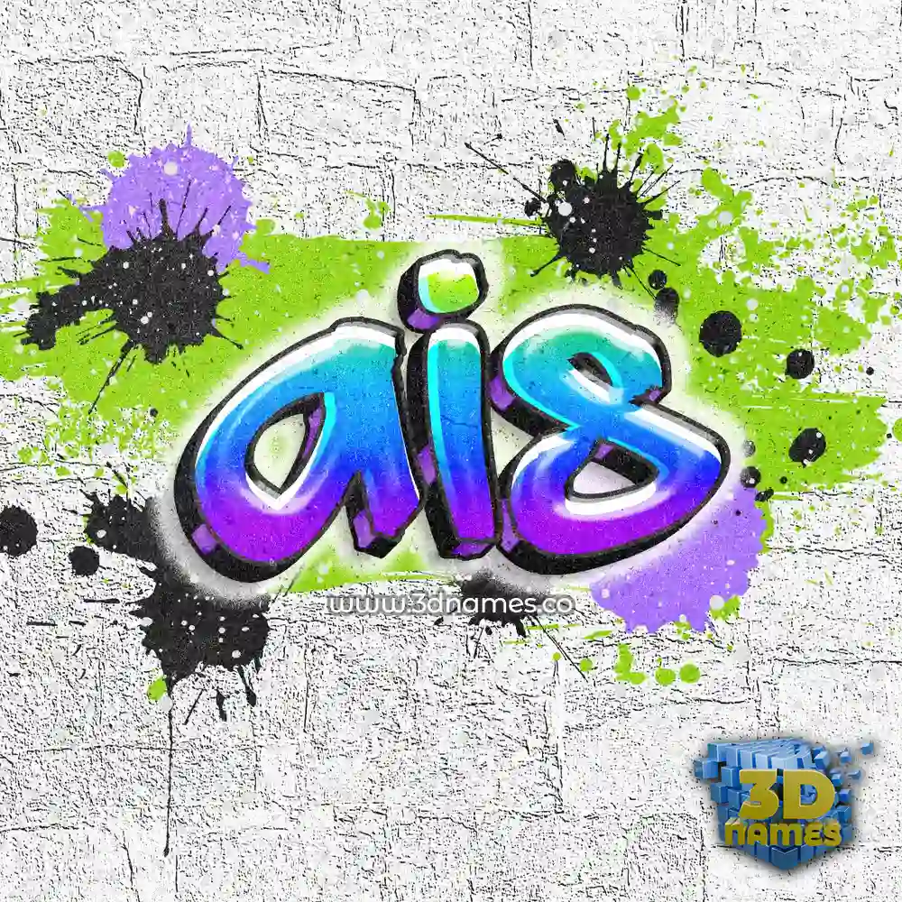 ais in Graffiti Grunge style - 3D name wallpaper