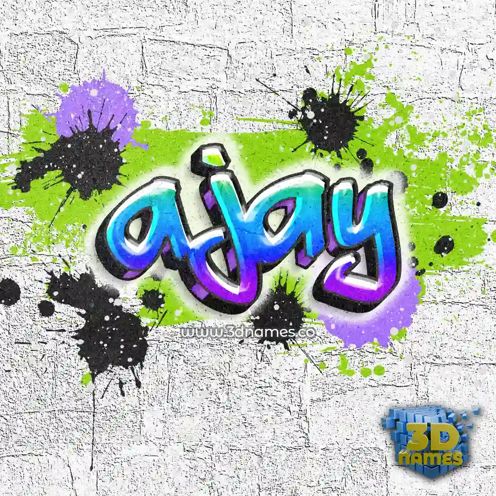 ajay in Graffiti Grunge style - 3D name wallpaper