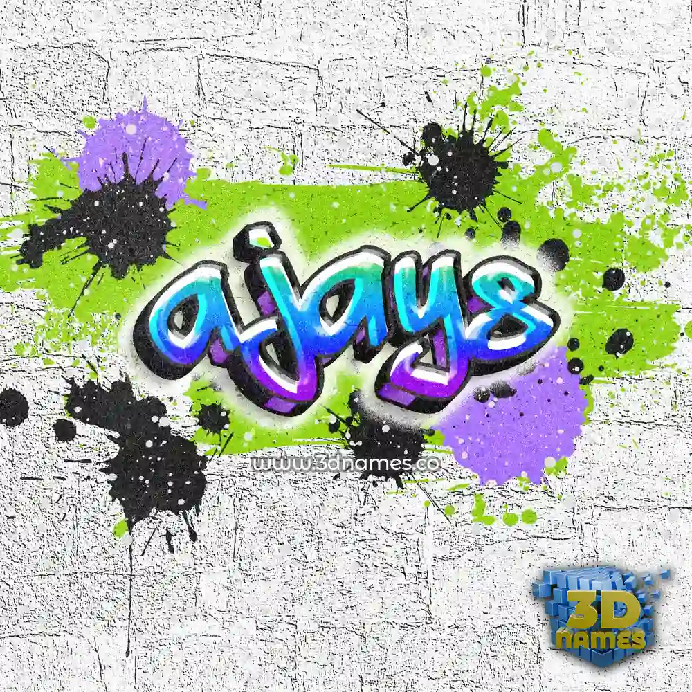 ajays in Graffiti Grunge style - 3D name wallpaper