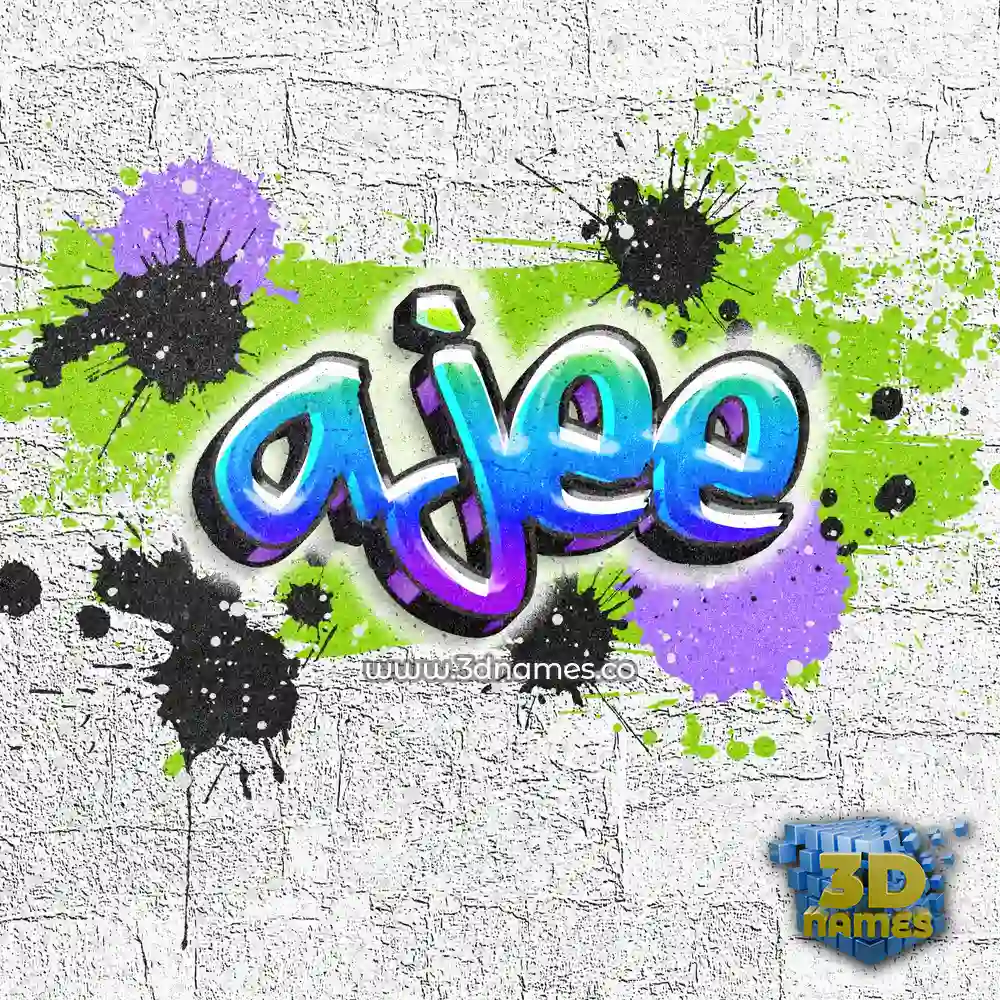 ajee in Graffiti Grunge style - 3D name wallpaper