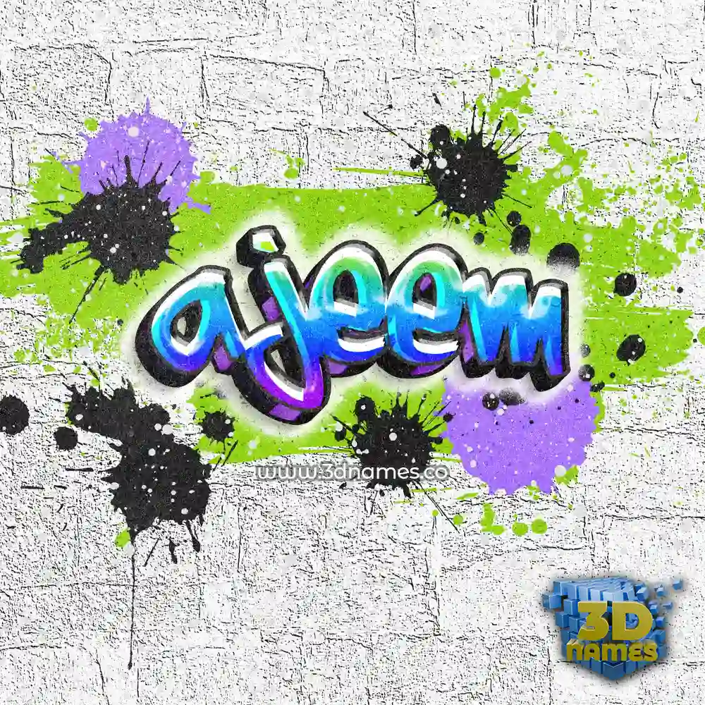ajeem in Graffiti Grunge style - 3D name wallpaper