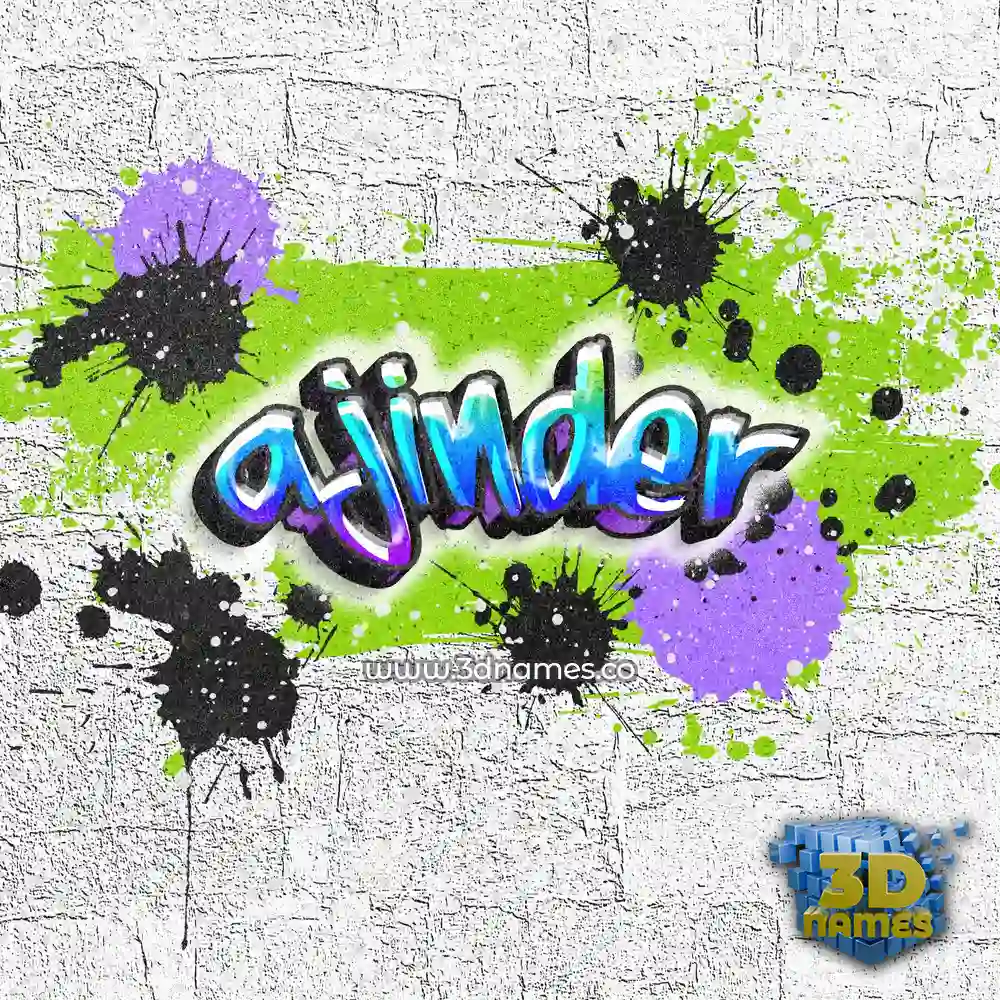 ajinder in Graffiti Grunge style - 3D name wallpaper