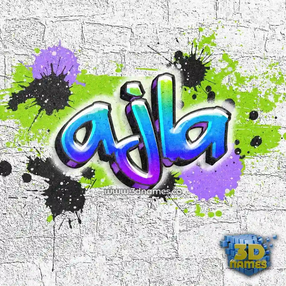 ajla in Graffiti Grunge style - 3D name wallpaper