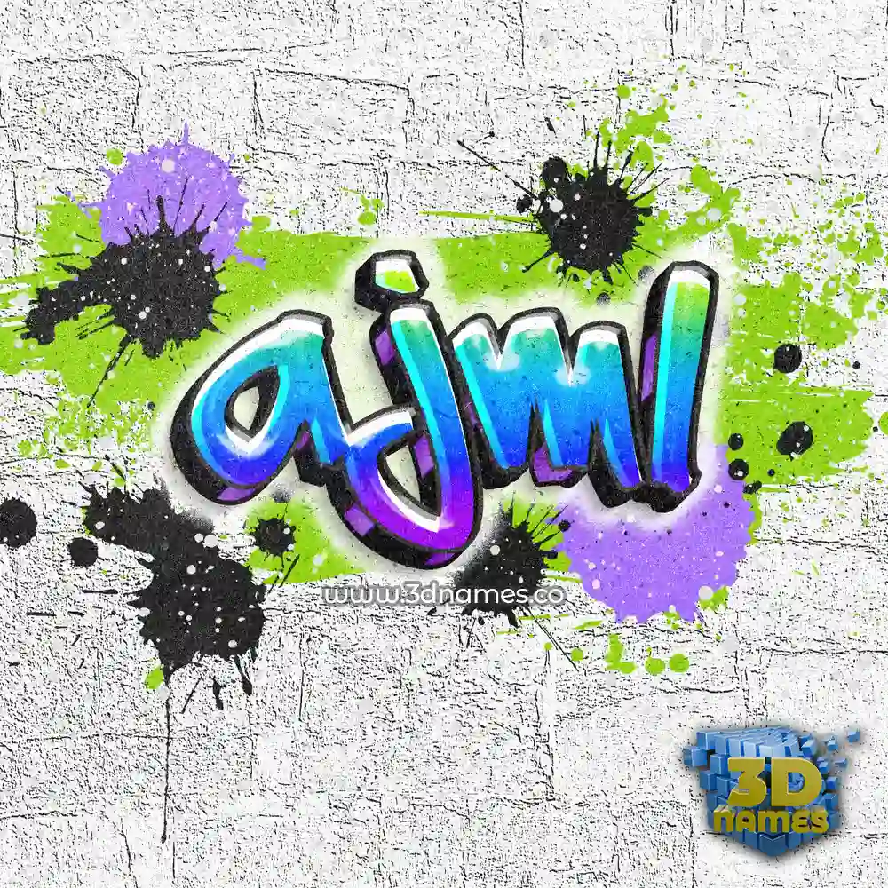 ajml in Graffiti Grunge style - 3D name wallpaper