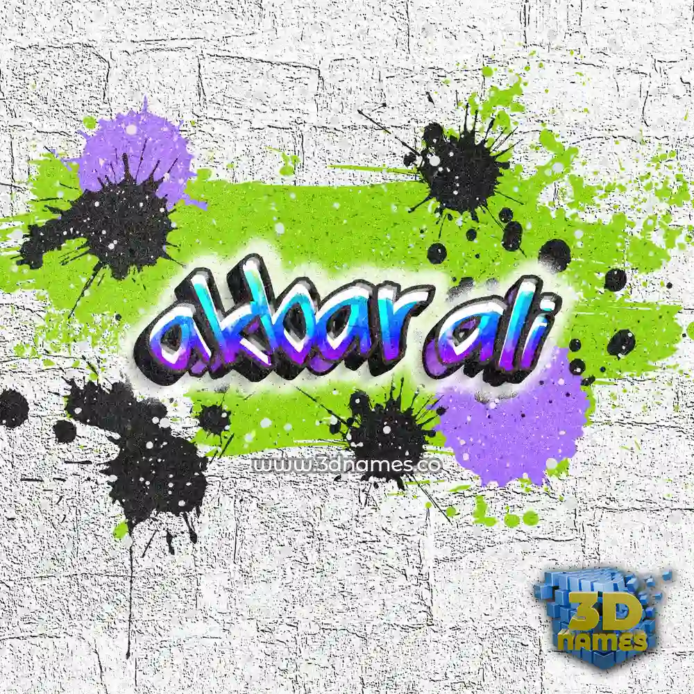 akbar ali in Graffiti Grunge style - 3D name wallpaper