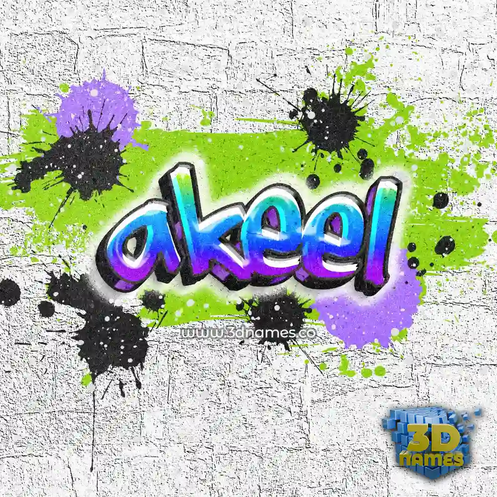 akeel in Graffiti Grunge style - 3D name wallpaper