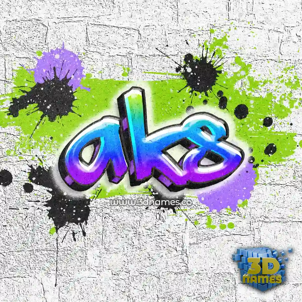 aks in Graffiti Grunge style - 3D name wallpaper