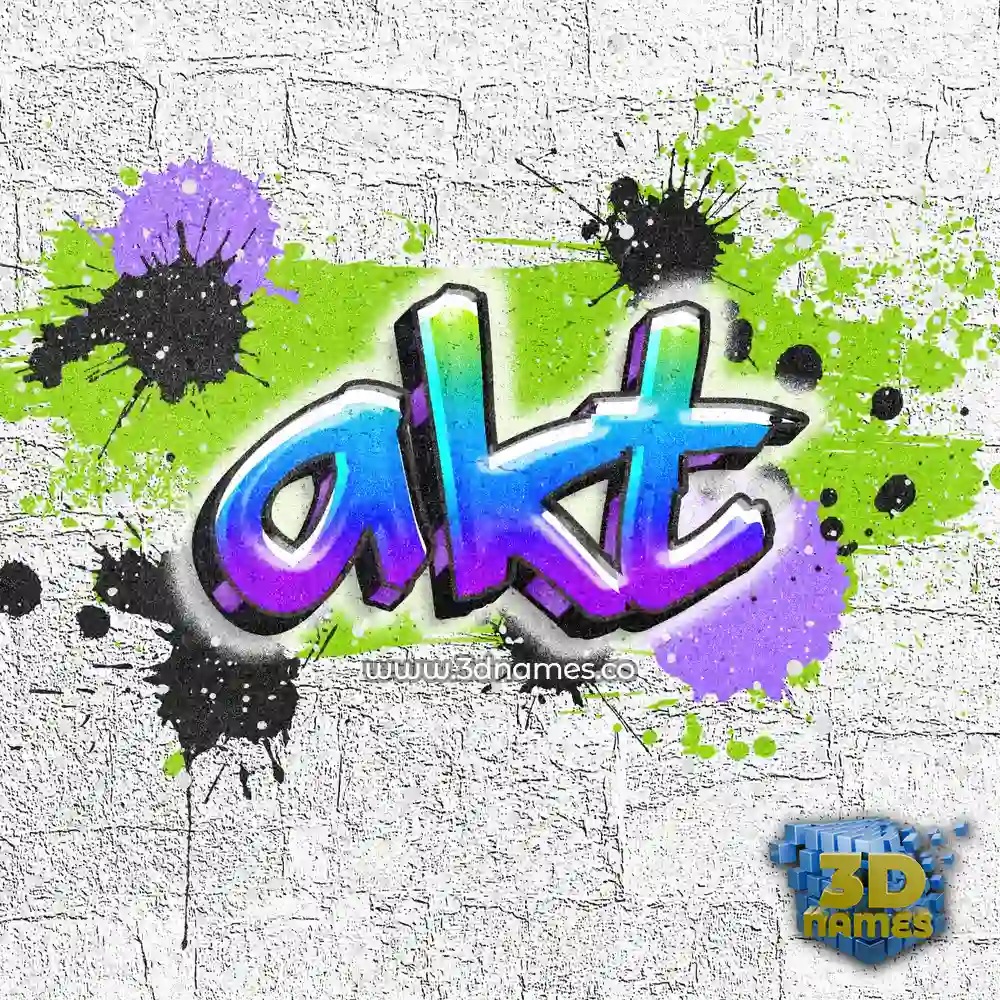 akt in Graffiti Grunge style - 3D name wallpaper