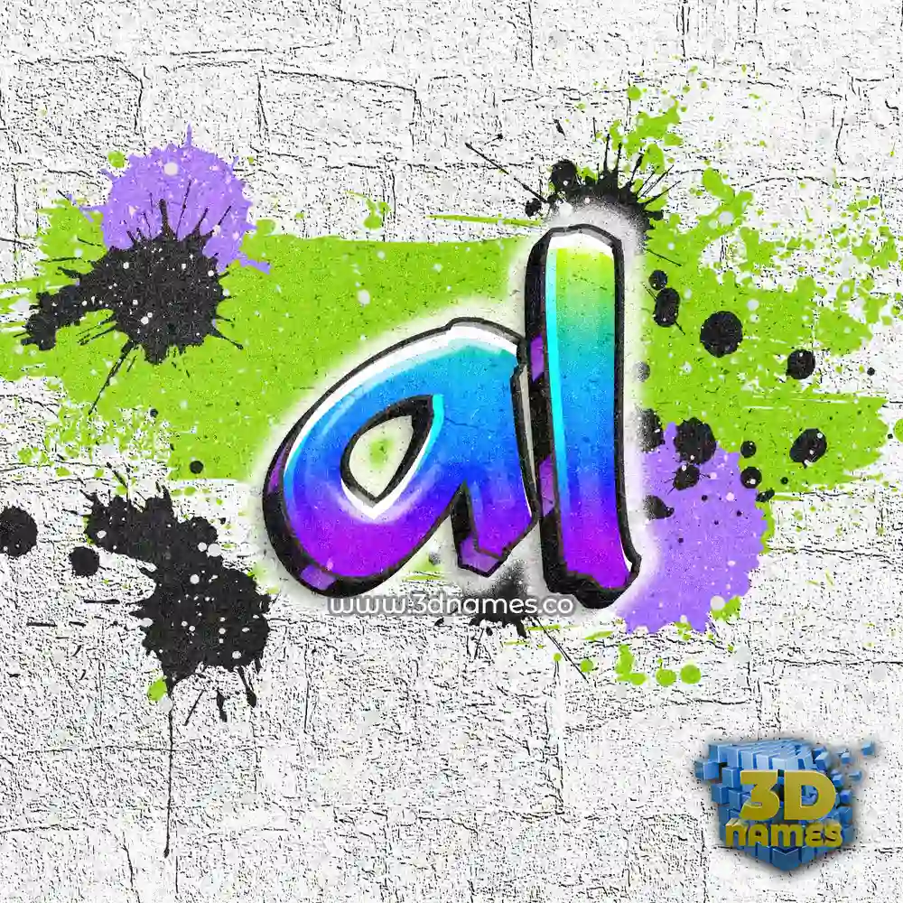al in Graffiti Grunge style - 3D name wallpaper