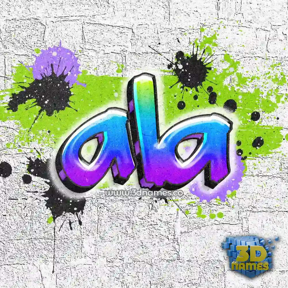 ala in Graffiti Grunge style - 3D name wallpaper