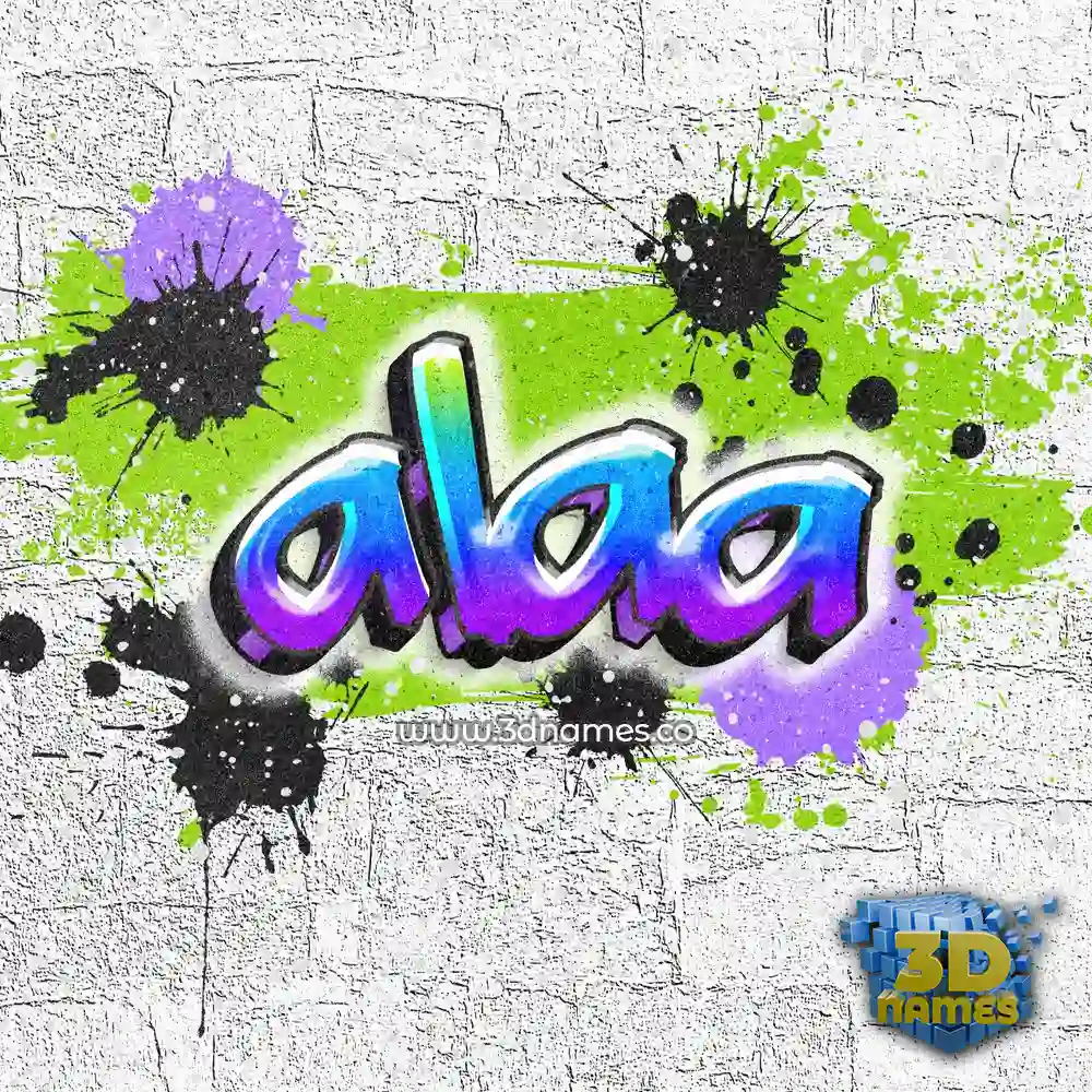 alaa in Graffiti Grunge style - 3D name wallpaper