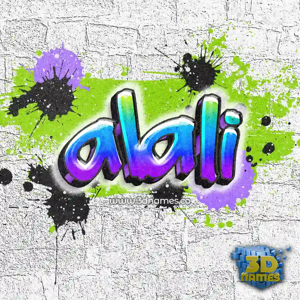 alali in Graffiti Grunge style - 3D name wallpaper