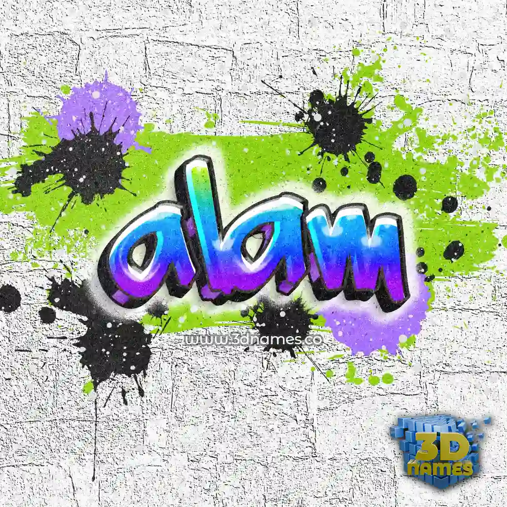 alam in Graffiti Grunge style - 3D name wallpaper