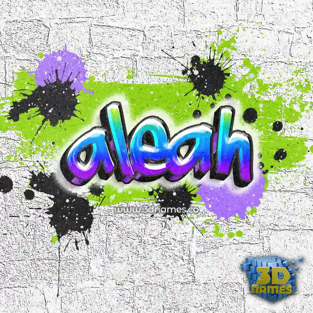 aleah in Graffiti Grunge style - 3D name wallpaper