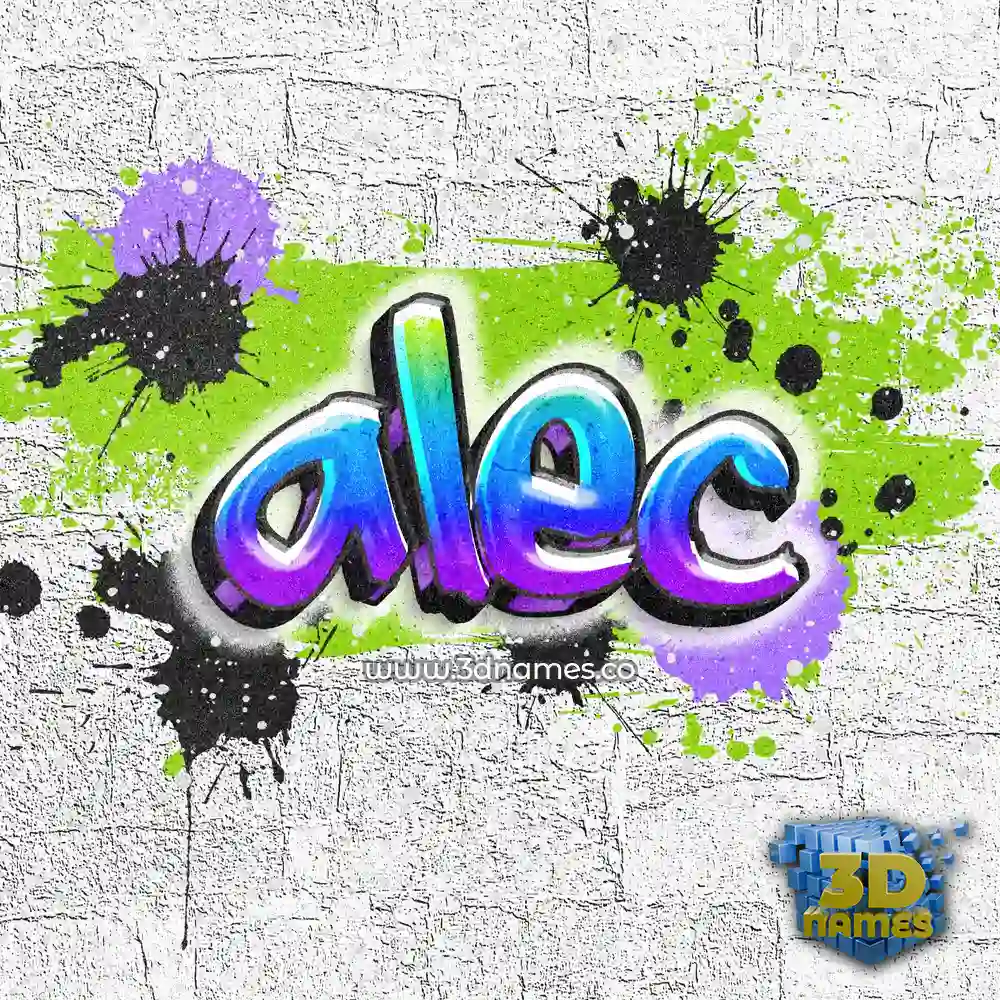 alec in Graffiti Grunge style - 3D name wallpaper