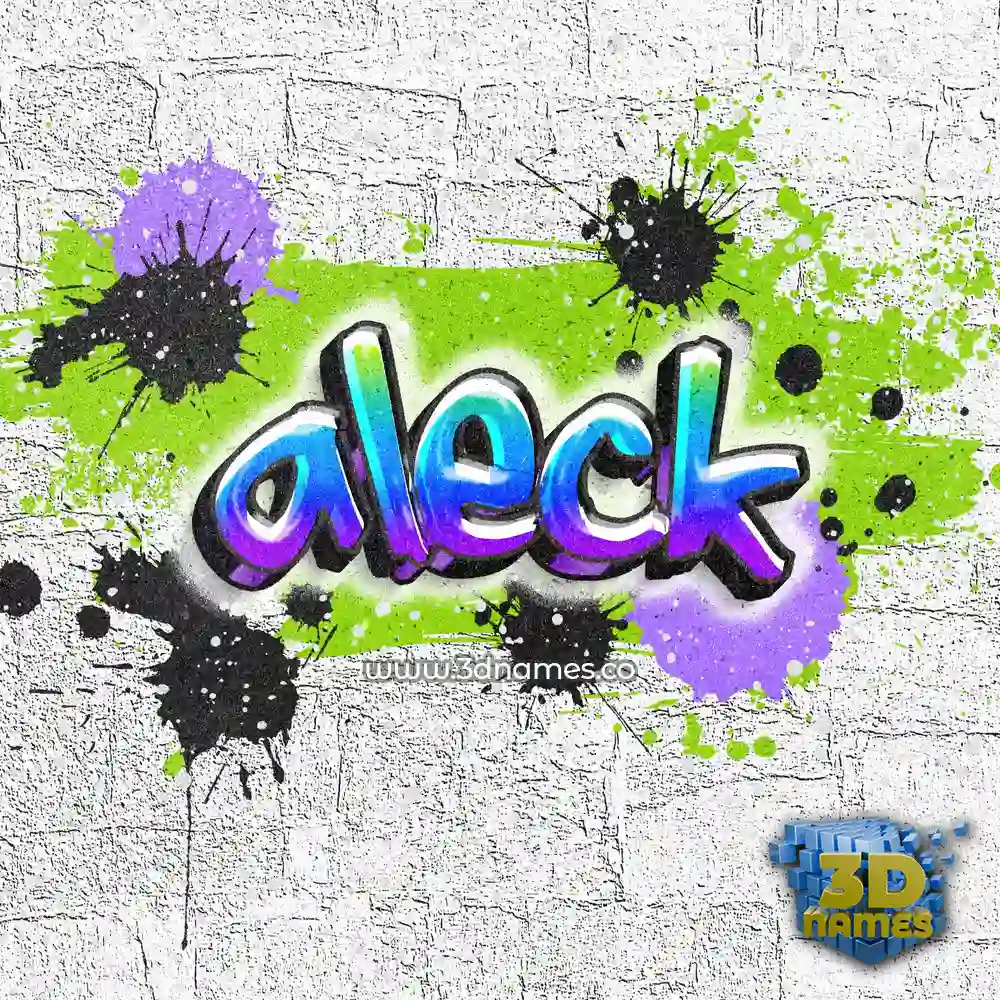 aleck in Graffiti Grunge style - 3D name wallpaper