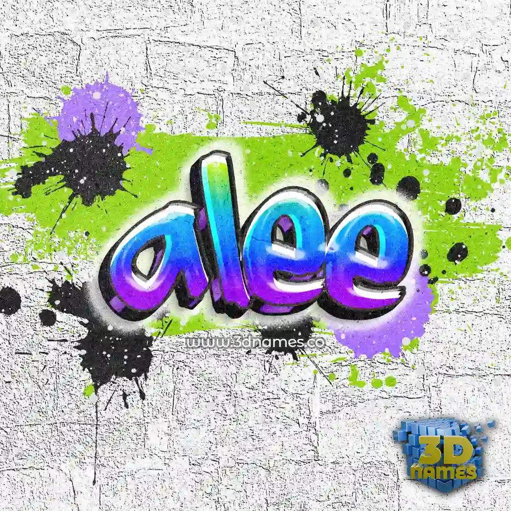 alee in Graffiti Grunge style - 3D name wallpaper