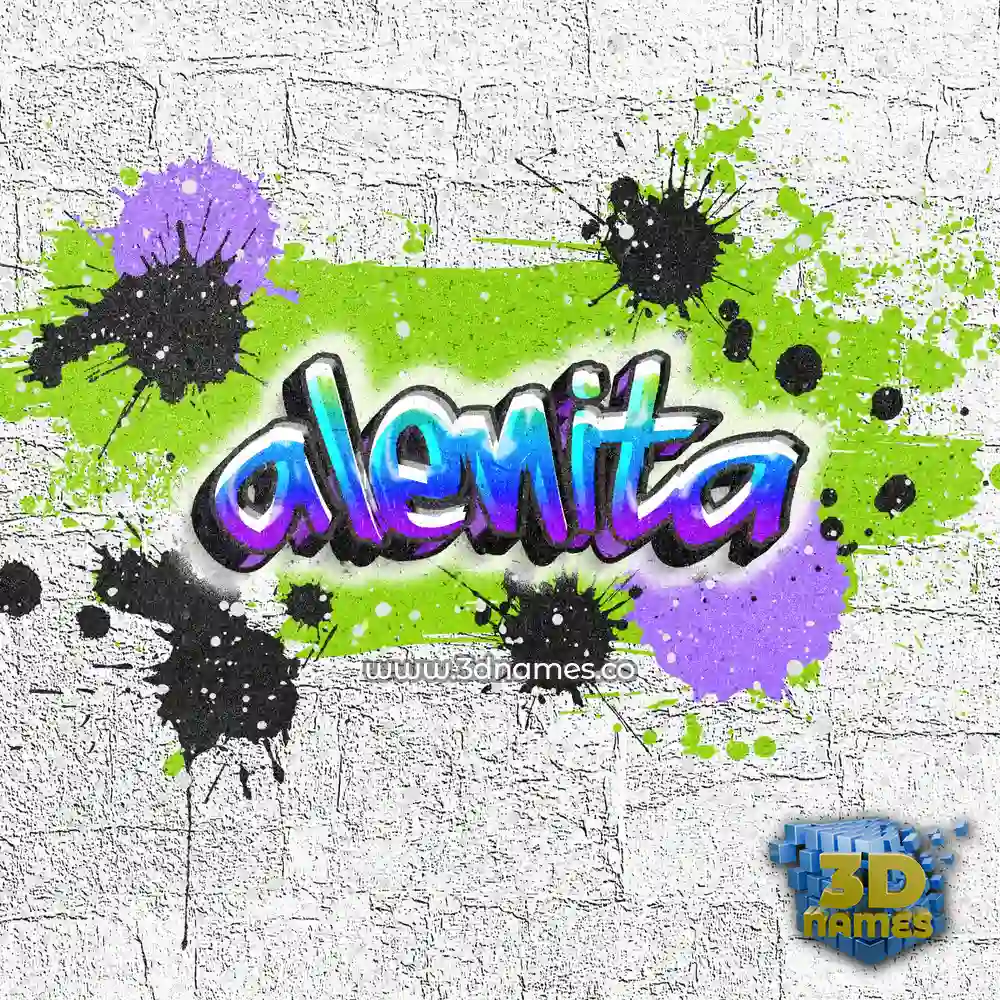 alenita in Graffiti Grunge style - 3D name wallpaper