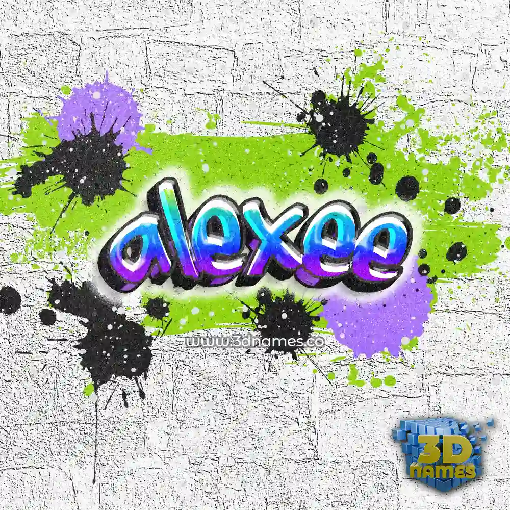 alexee in Graffiti Grunge style - 3D name wallpaper