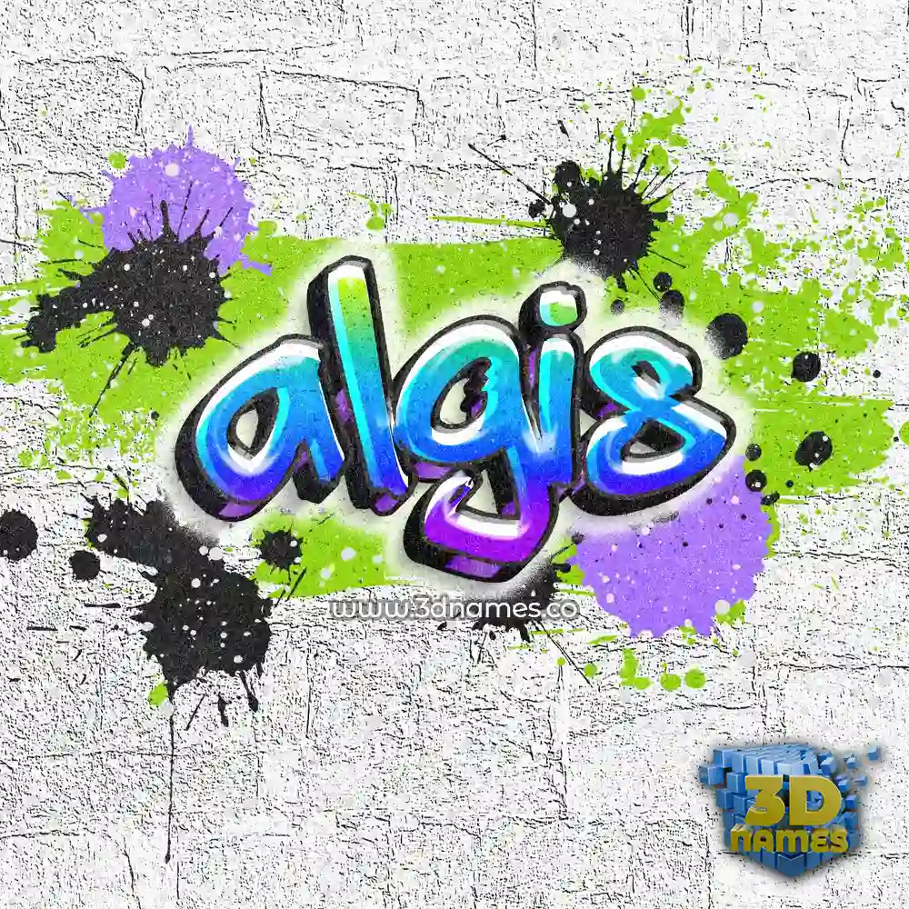 algis in Graffiti Grunge style - 3D name wallpaper