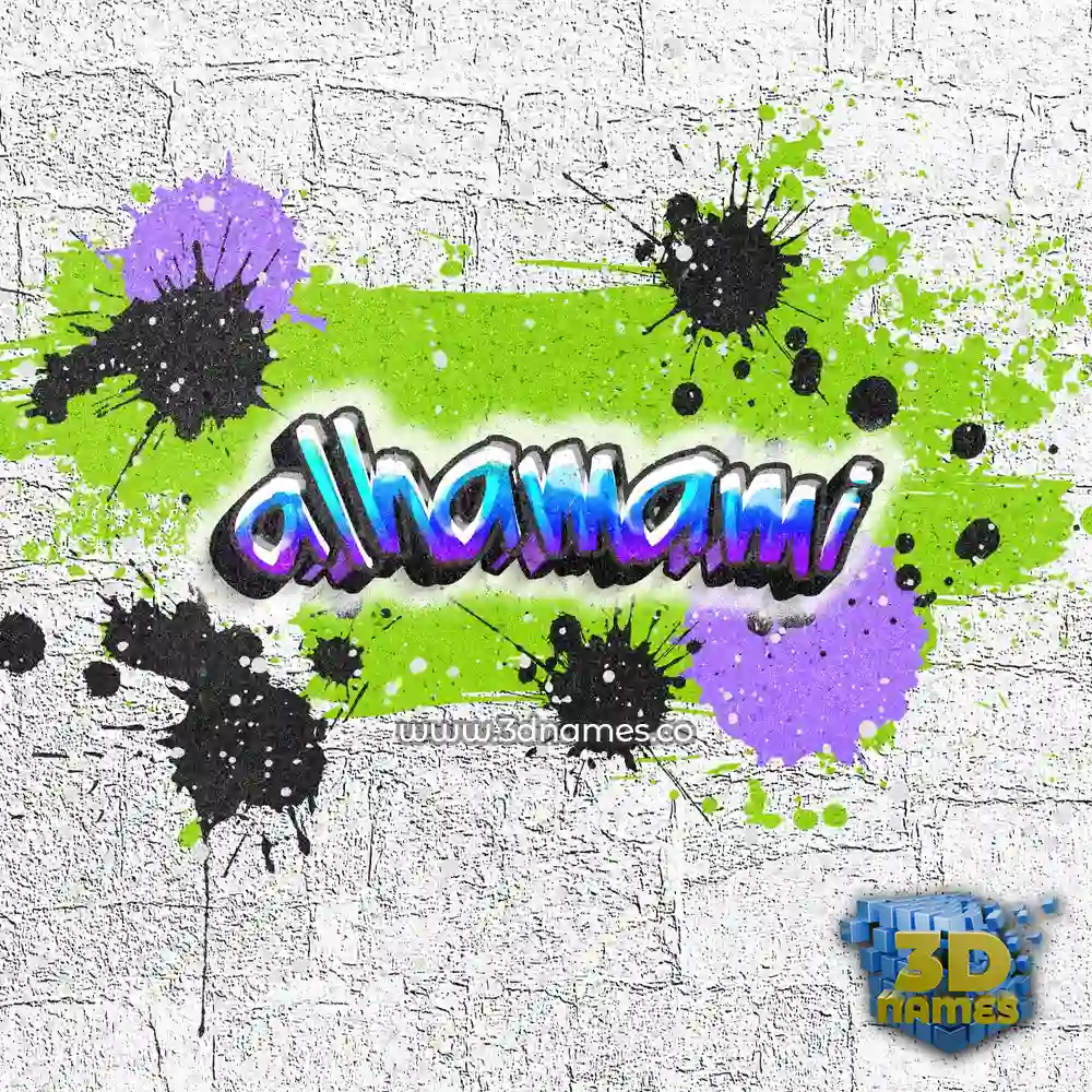 alhamami in Graffiti Grunge style - 3D name wallpaper