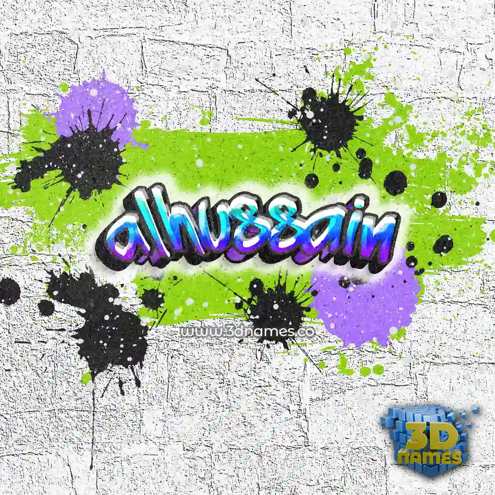 alhussain in Graffiti Grunge style - 3D name wallpaper