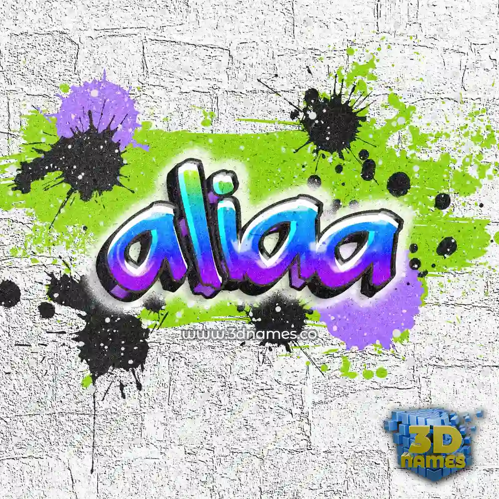 aliaa in Graffiti Grunge style - 3D name wallpaper