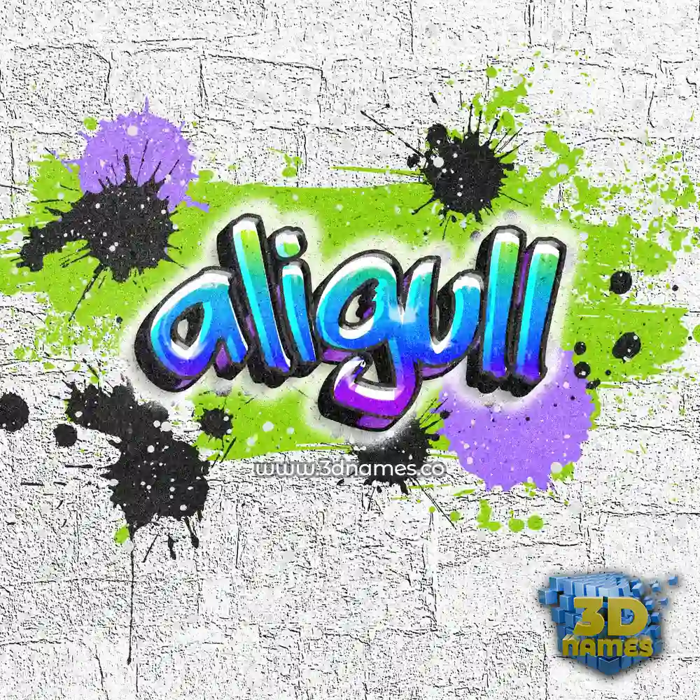 aligull in Graffiti Grunge style - 3D name wallpaper