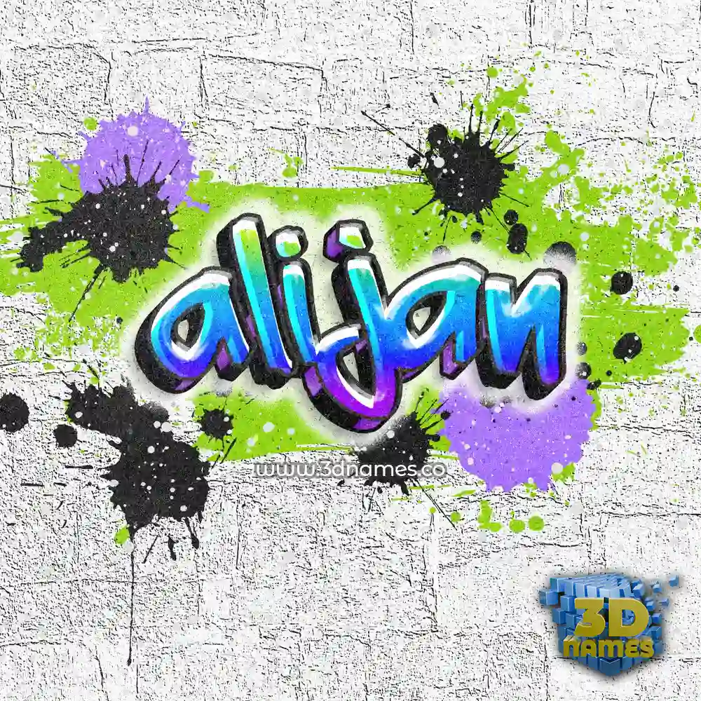 alijan in Graffiti Grunge style - 3D name wallpaper