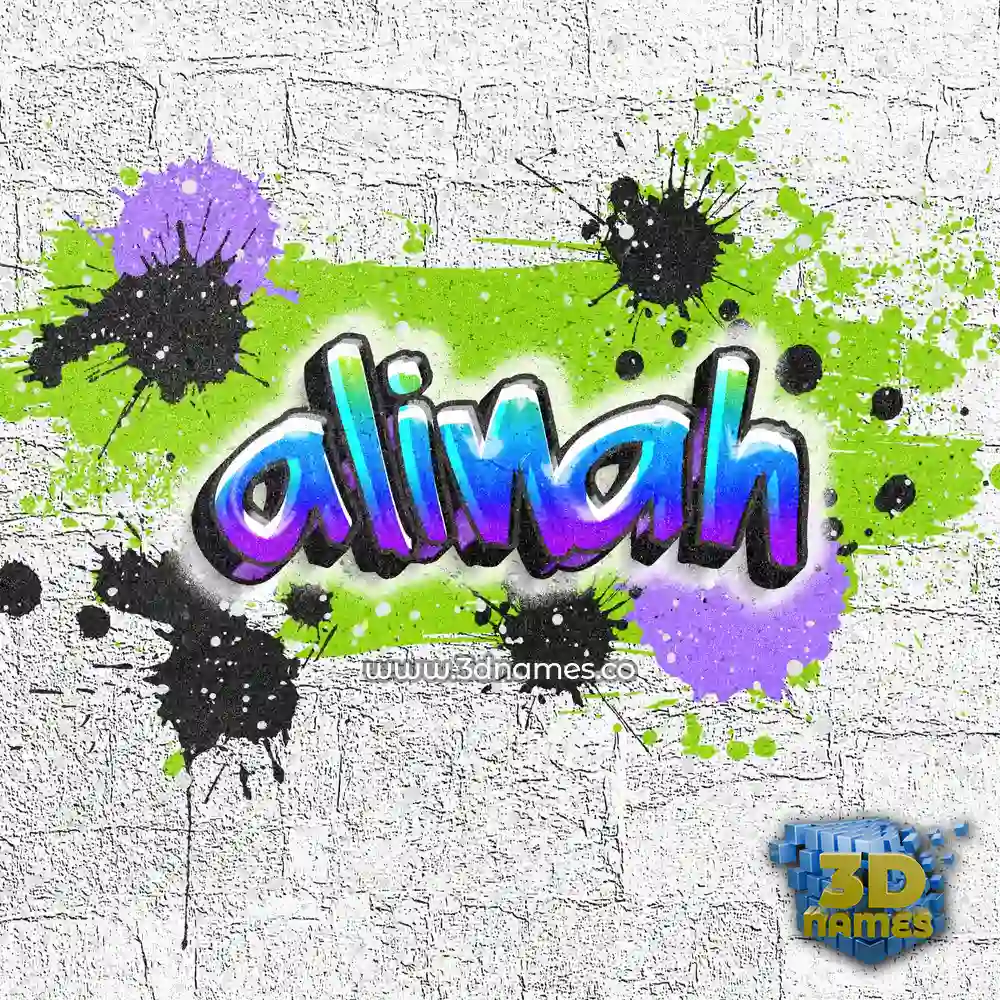 alinah in Graffiti Grunge style - 3D name wallpaper