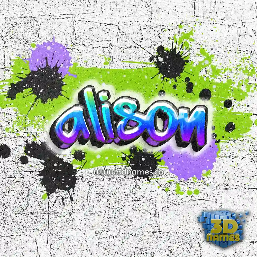 alison in Graffiti Grunge style - 3D name wallpaper