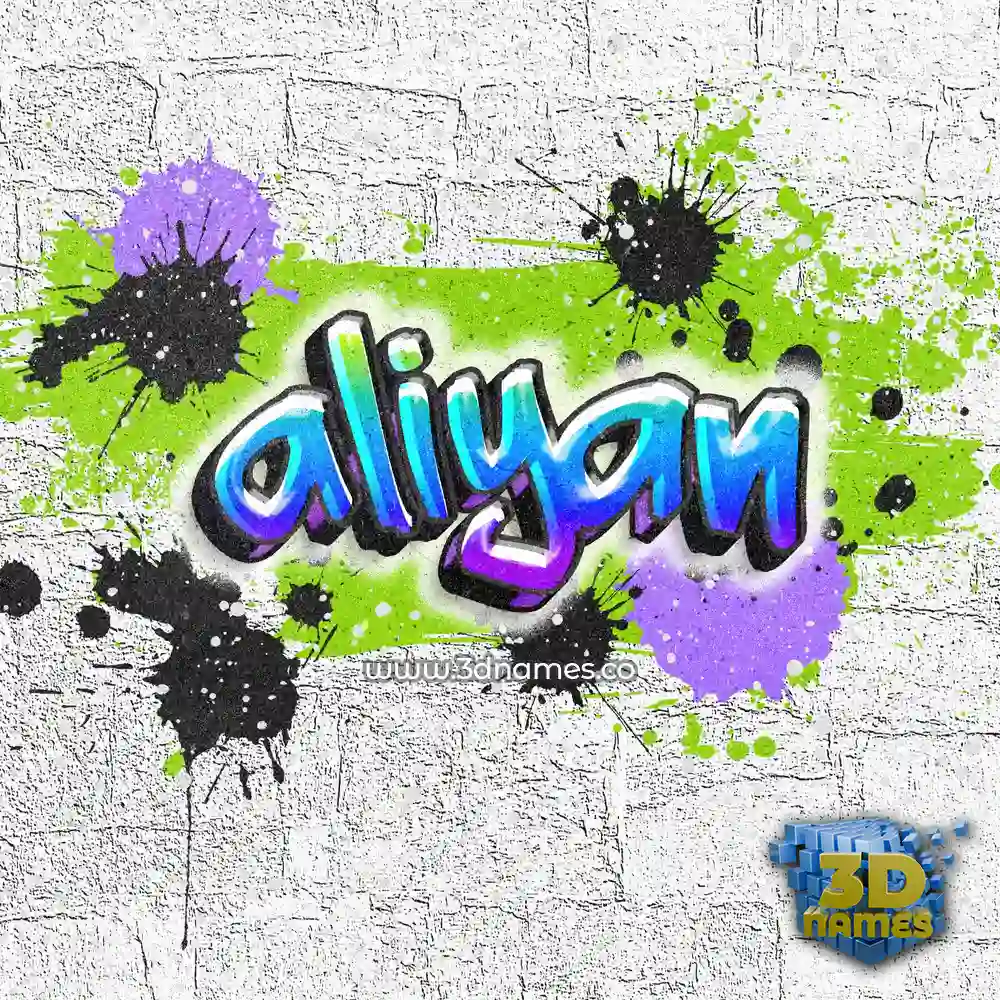 aliyan in Graffiti Grunge style - 3D name wallpaper