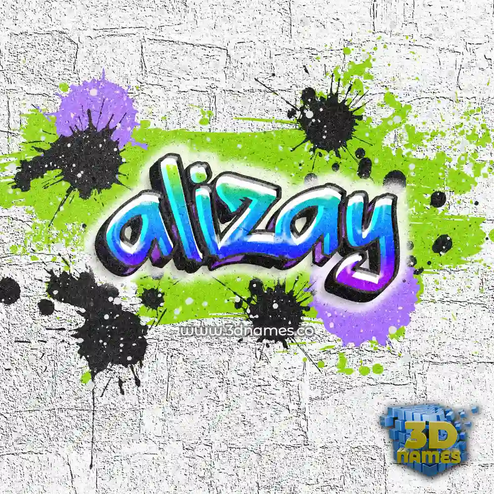 alizay in Graffiti Grunge style - 3D name wallpaper