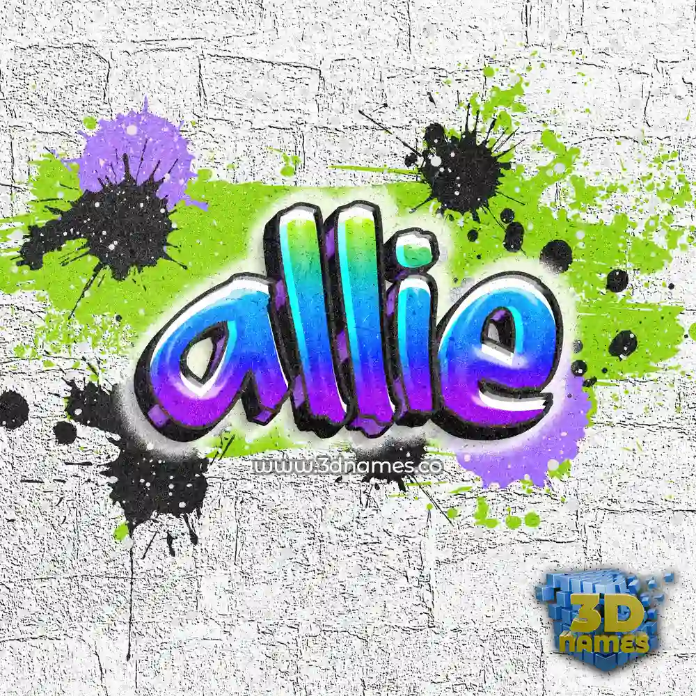 allie in Graffiti Grunge style - 3D name wallpaper