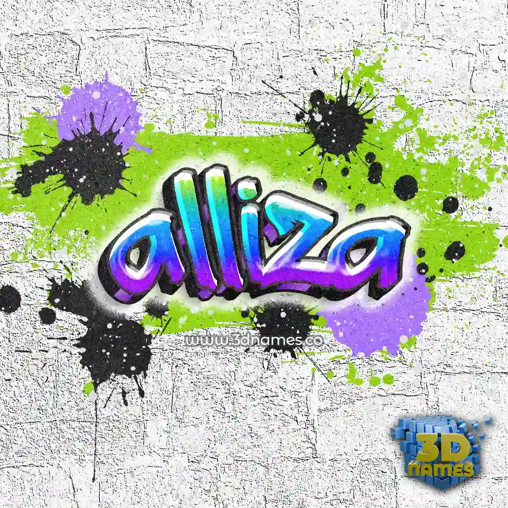 alliza in Graffiti Grunge style - 3D name wallpaper
