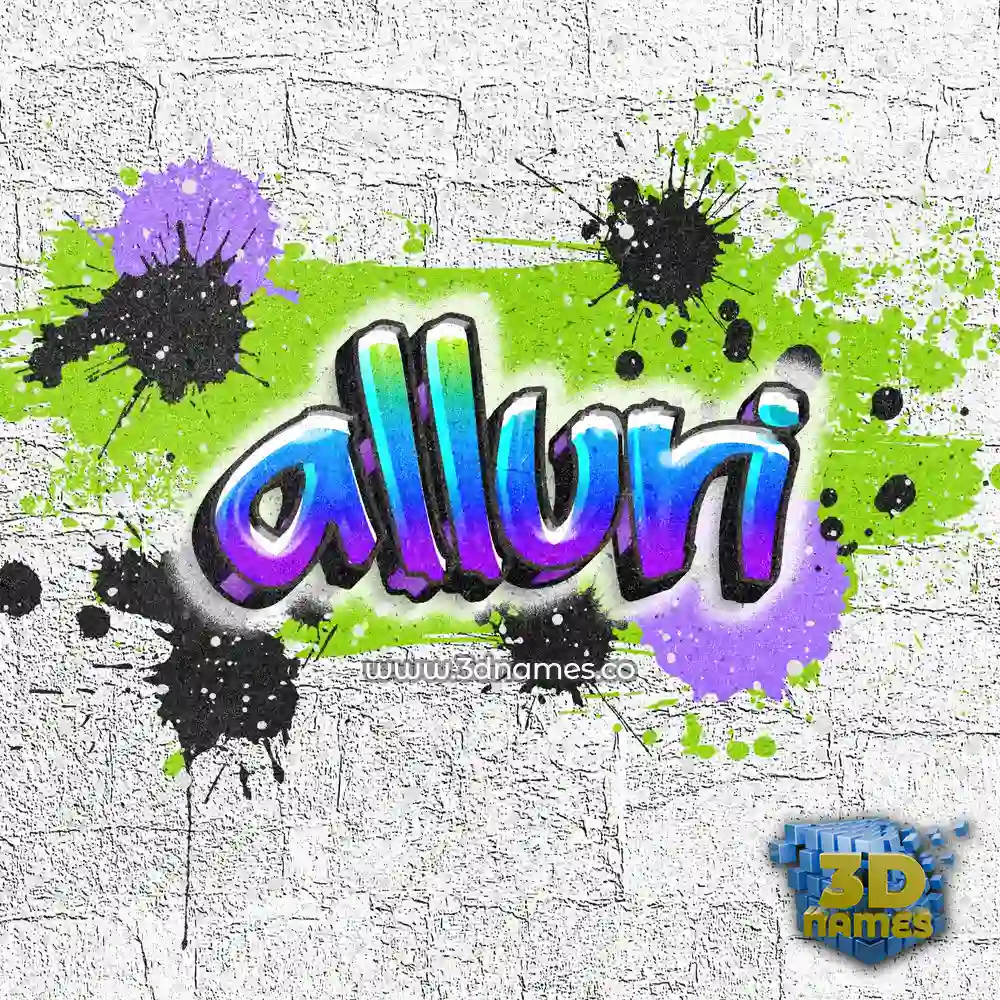 alluri in Graffiti Grunge style - 3D name wallpaper