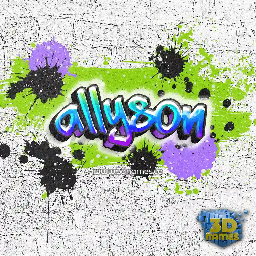 allyson in Graffiti Grunge style - 3D name wallpaper