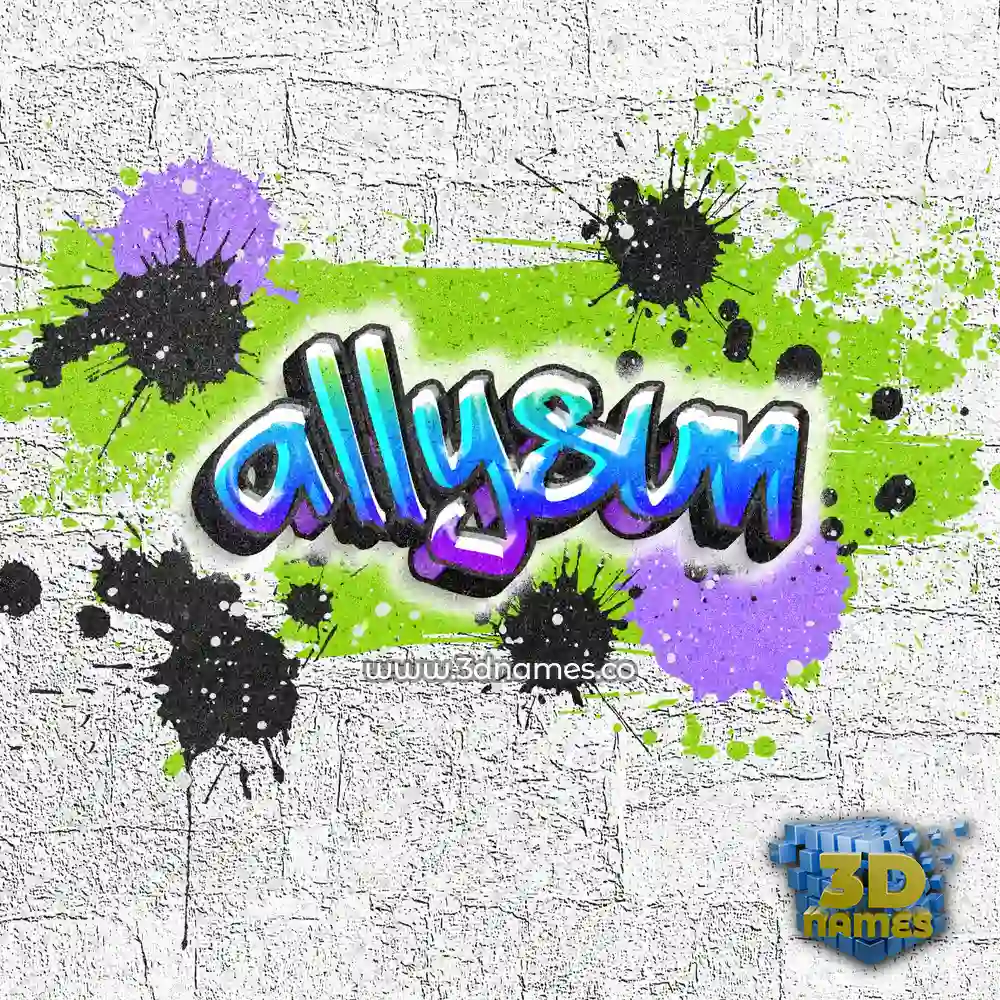 allysun in Graffiti Grunge style - 3D name wallpaper