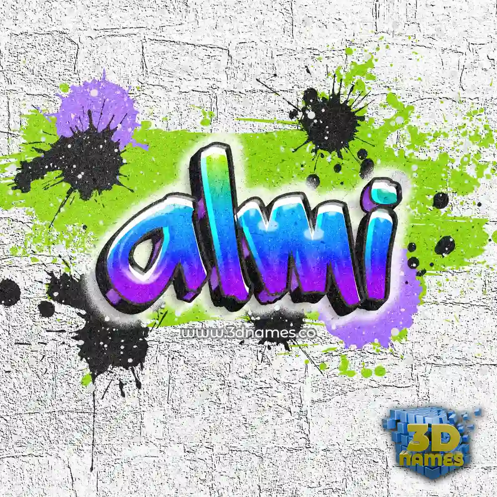 almi in Graffiti Grunge style - 3D name wallpaper