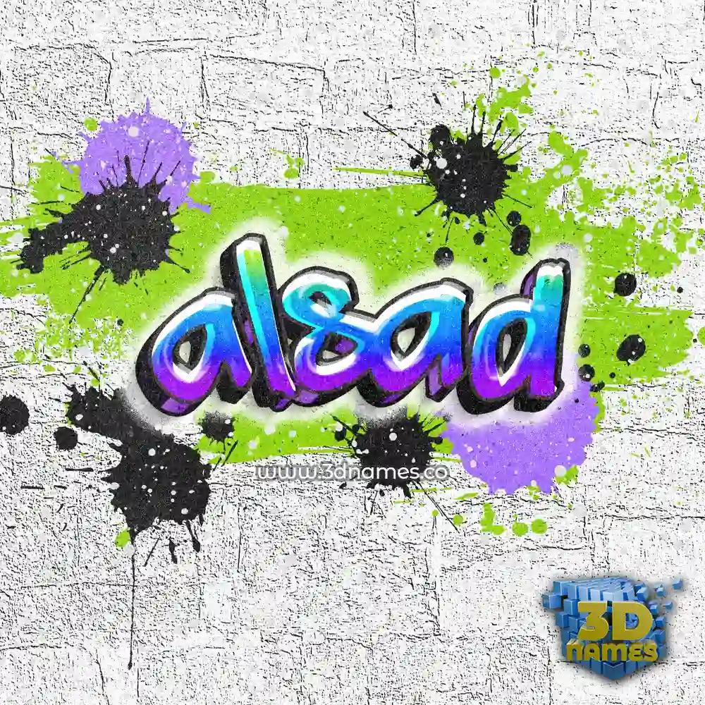 alsad in Graffiti Grunge style - 3D name wallpaper