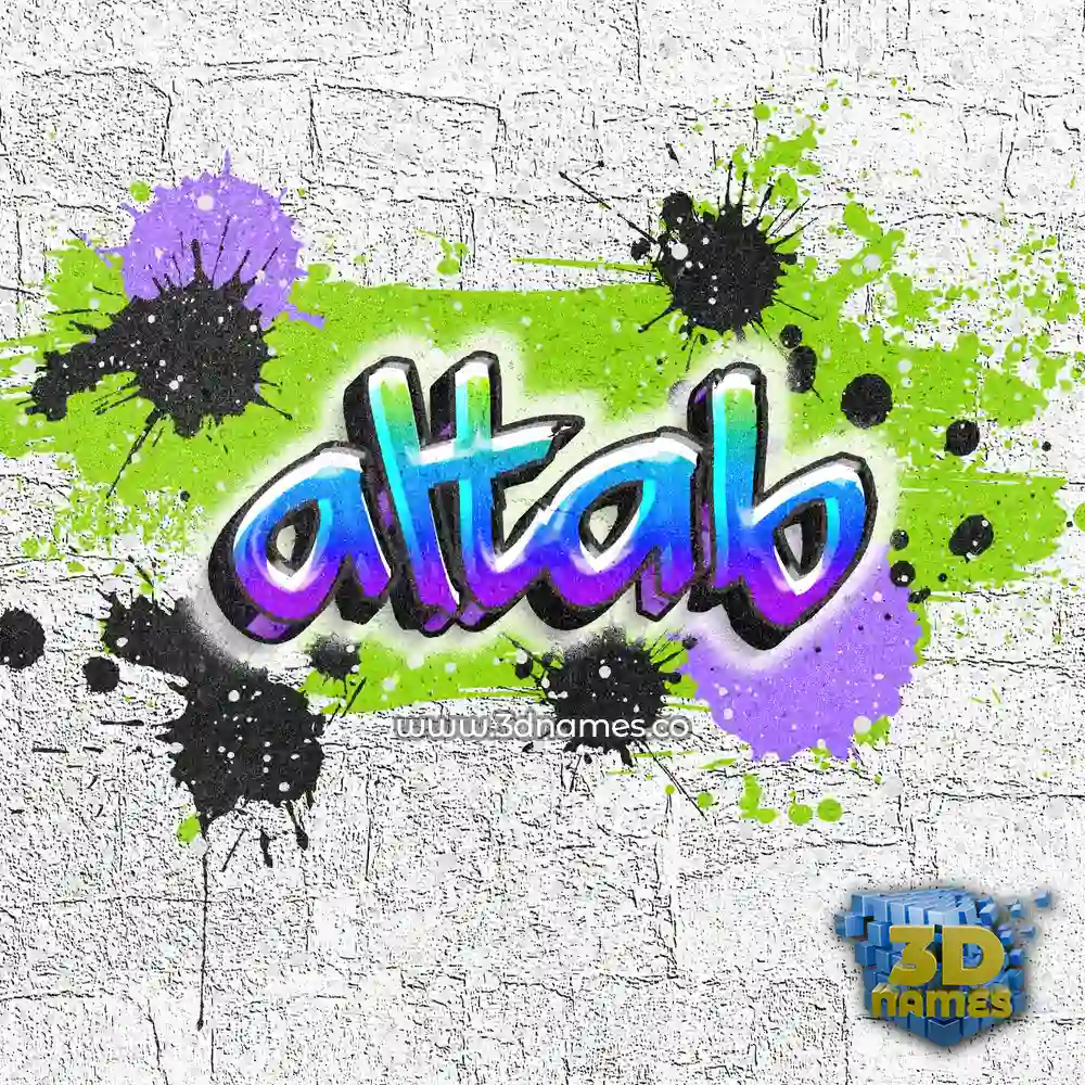 altab in Graffiti Grunge style - 3D name wallpaper