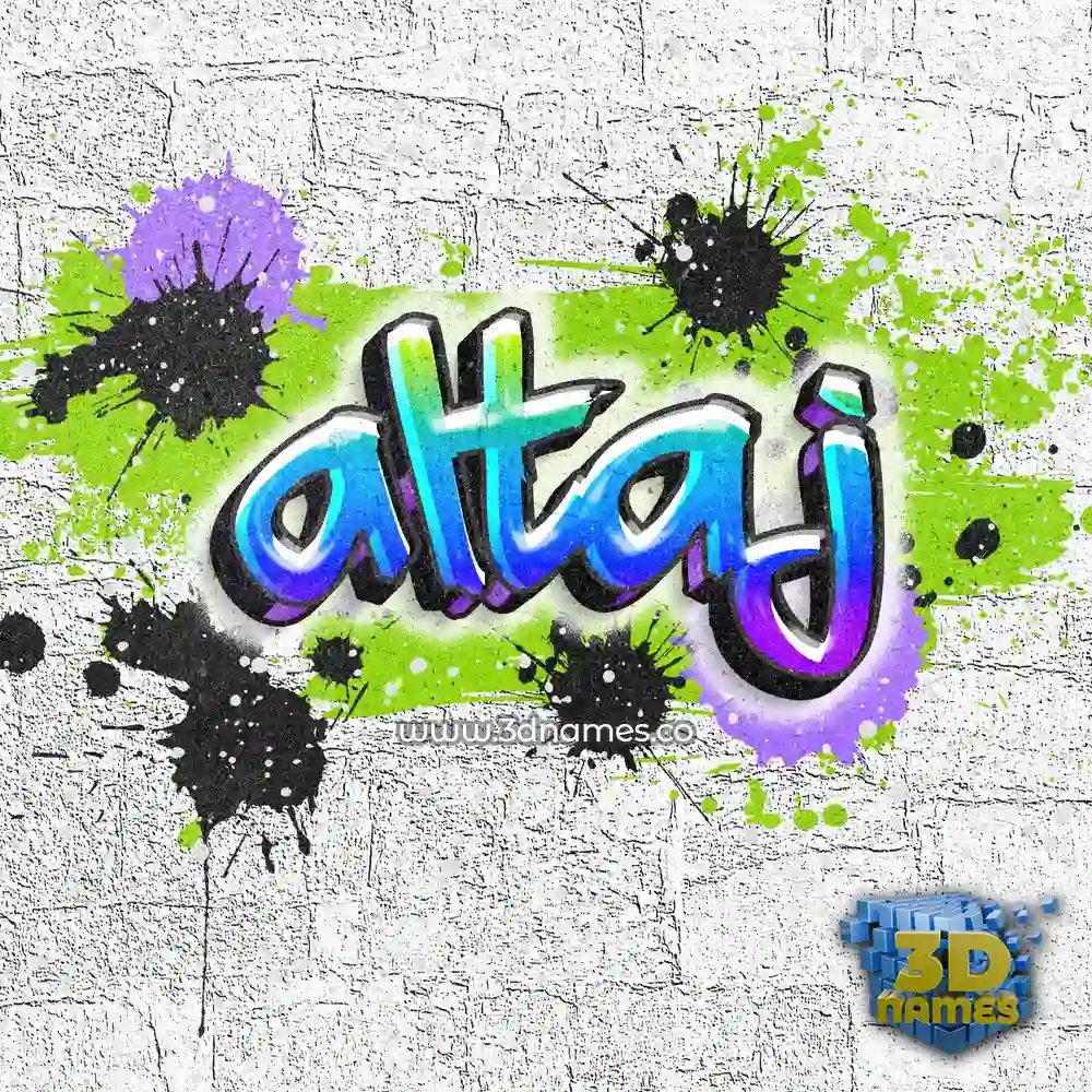 altaj in Graffiti Grunge style - 3D name wallpaper