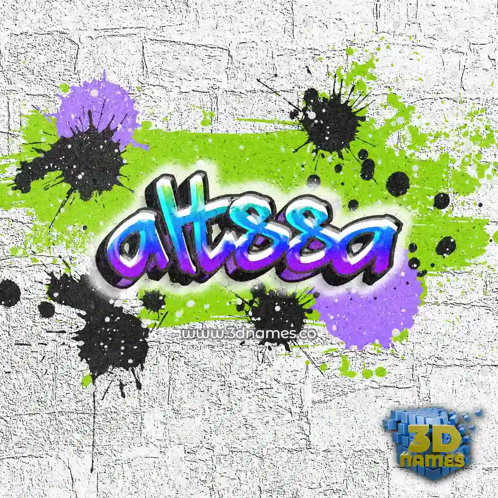 altssa in Graffiti Grunge style - 3D name wallpaper